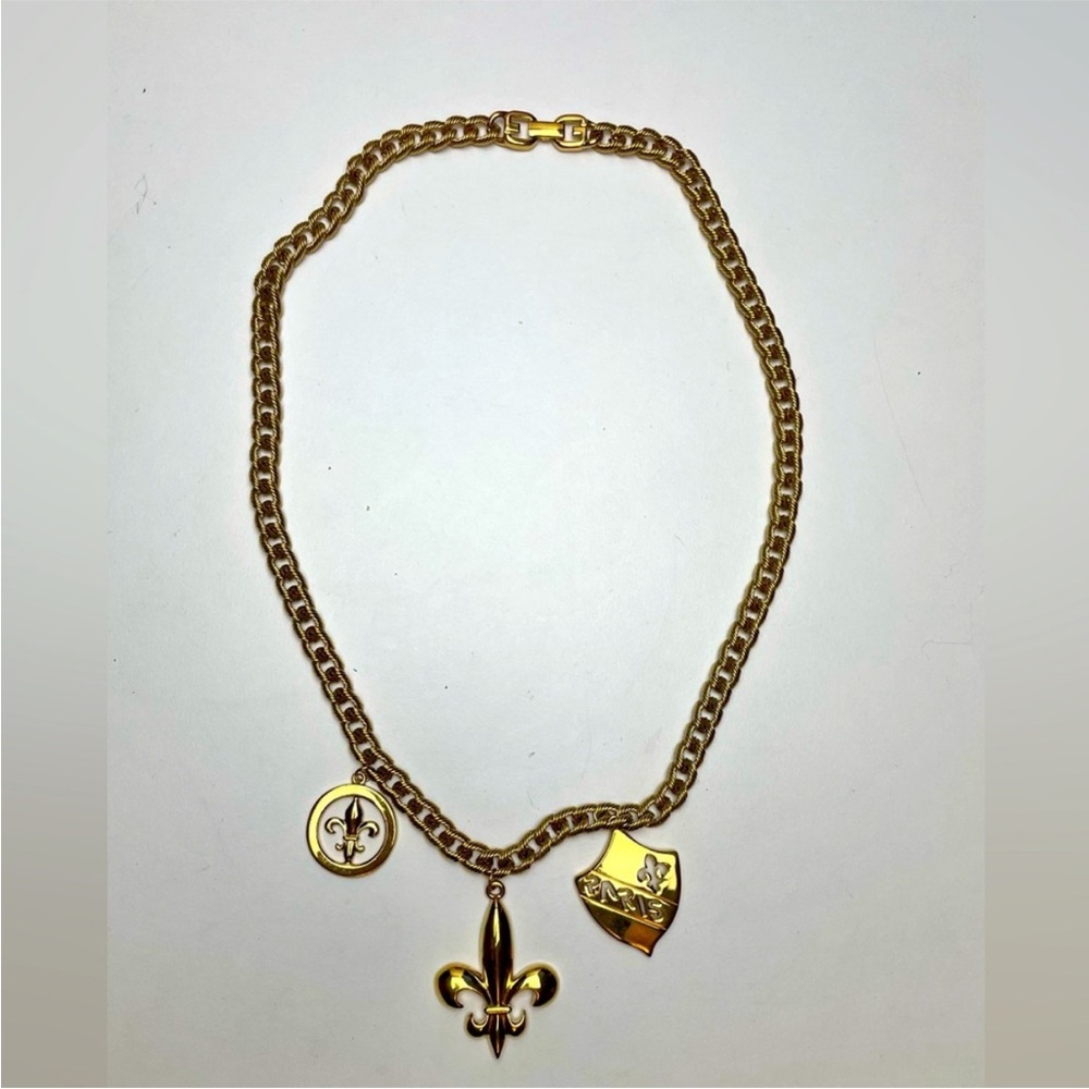 Vintage Givenchy Fleur-de-Lis Necklace - Picture 2 of 13